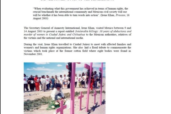 Mexico - Intolerable Killings  Ciudad Juarez and Chihuahhua