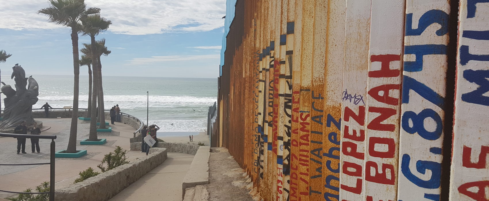 Mexico-US Line at the Border of Tijuana and San Diego. Mexico´s side.