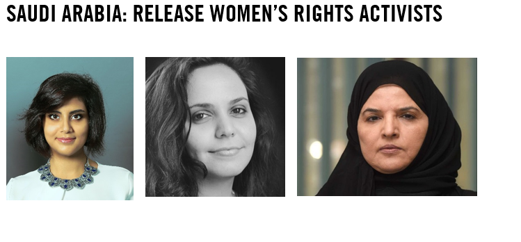Saudi Arabia: Outrageous ongoing detention of women’s rights defenders reaches 100 days