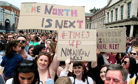 Northern Ireland: ‘Historic day’ as abortion ban lifted and equal marriage made law