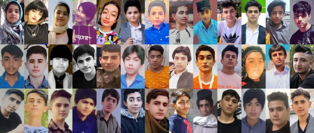 Children killed by Iran secruity forces