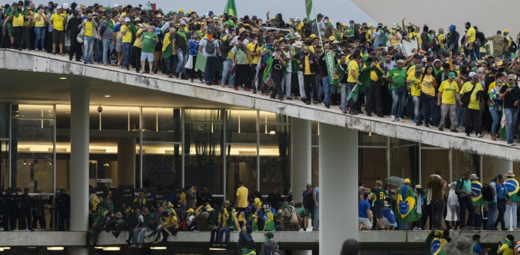 Demonstrators in Brazil