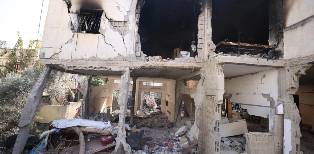 A bombed out building in Jenin