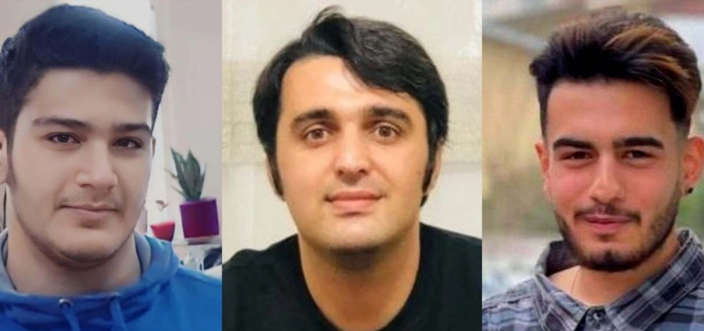 Arshia Takdastan, aged 18, Mehdi Mohammadifard, aged 19, and Javad Rouhi, aged 31, each received two death sentences in December 2022 for “enmity against God” (moharebeh) and “corruption on earth” (efsad-e fel arz) in Iran