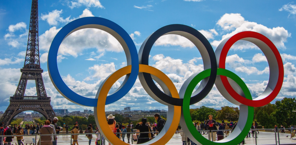 The olympic rings in Paris France