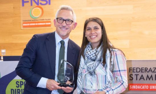 Gary Lineker and Natali Shaheen in Rome © Matteo Nardone, AI Italy