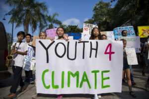 Human rights activists and Students in Bangkok strike and demonstrate to support the School strike for climate movement, also known as Fridays for Future, Youth for Climate and Youth Strike 4 Climate. Students demand politicians to act urgently in order to prevent further global warming and climate change.