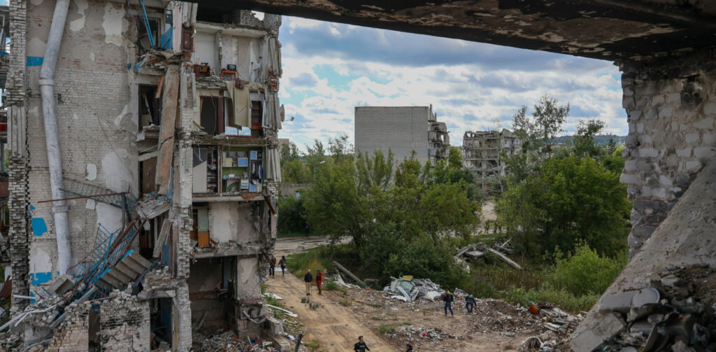 Wreckage of war in Ukraine