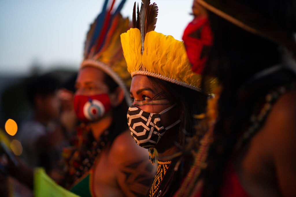 Indigenous March In Brasilia To Protect Their Land