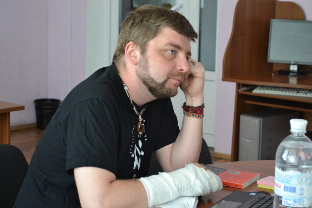 A Ukrainian human rights defender Maksym Butkevych