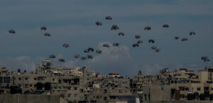 Airdrops of aid into Gaza